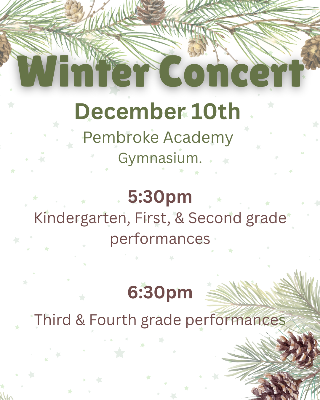Winter Concert Details